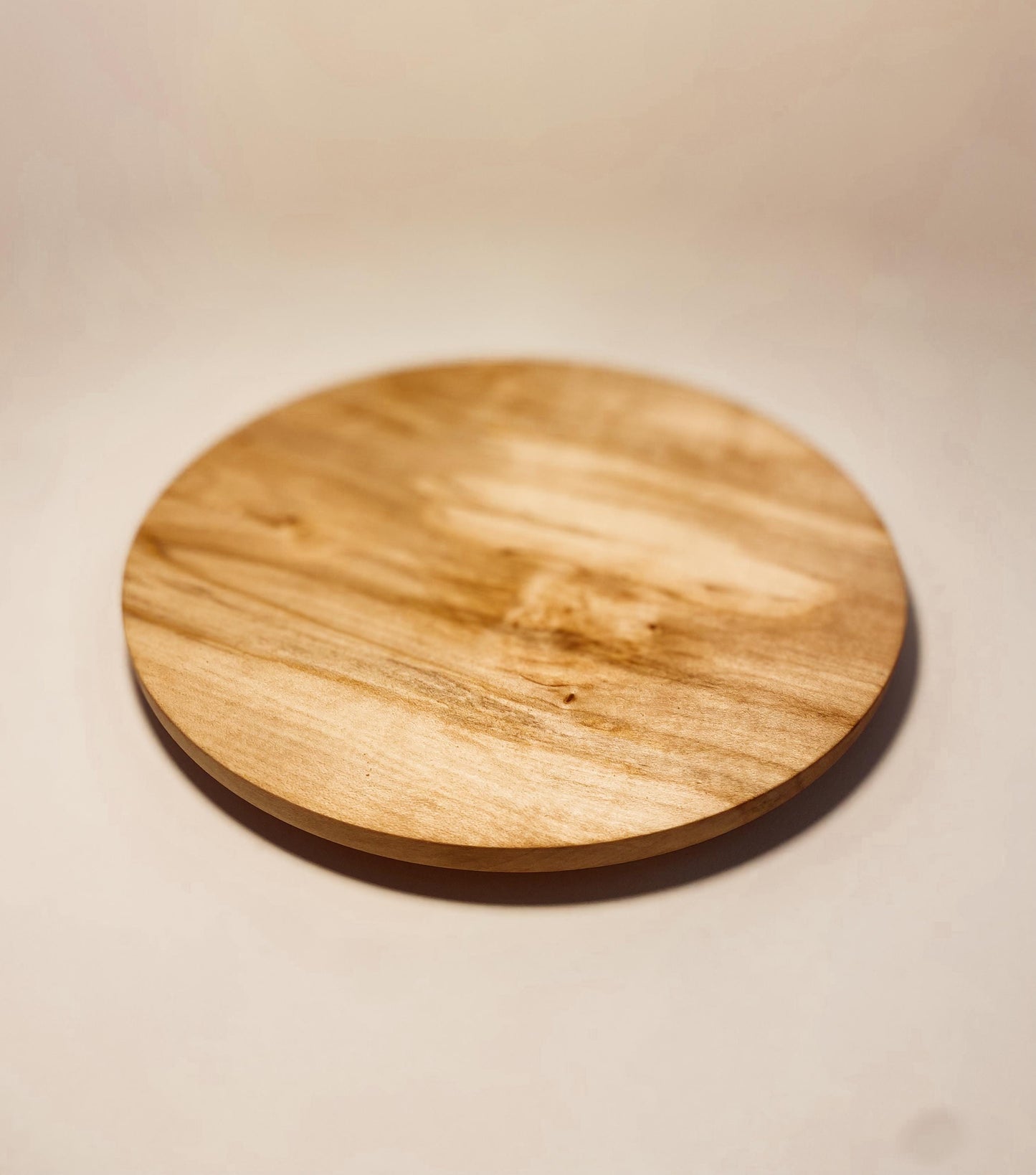 Hand-turned wooden plate