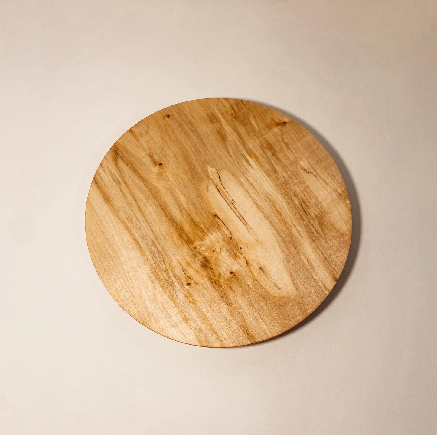 Hand-turned wooden plate