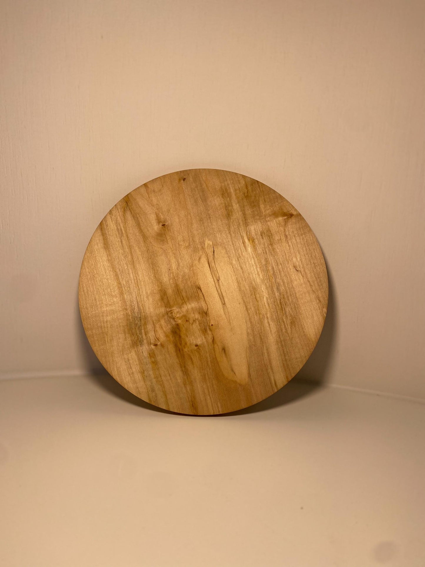 Hand-turned wooden plate
