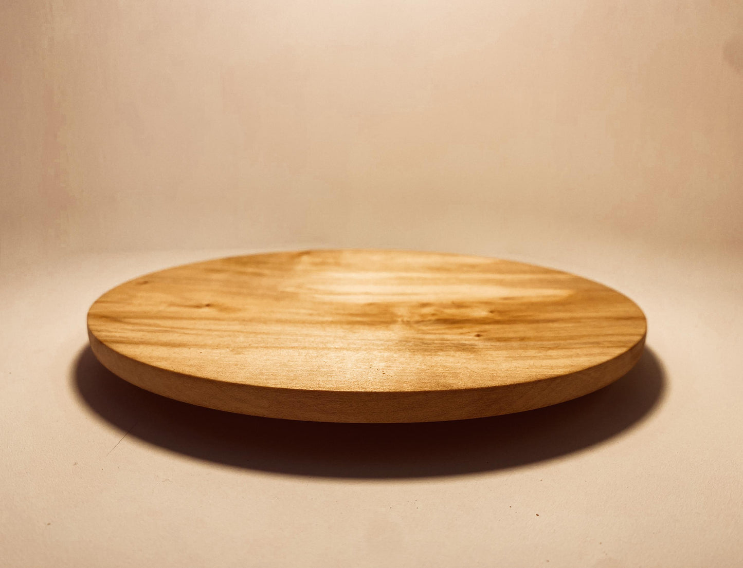 Hand-turned wooden plate