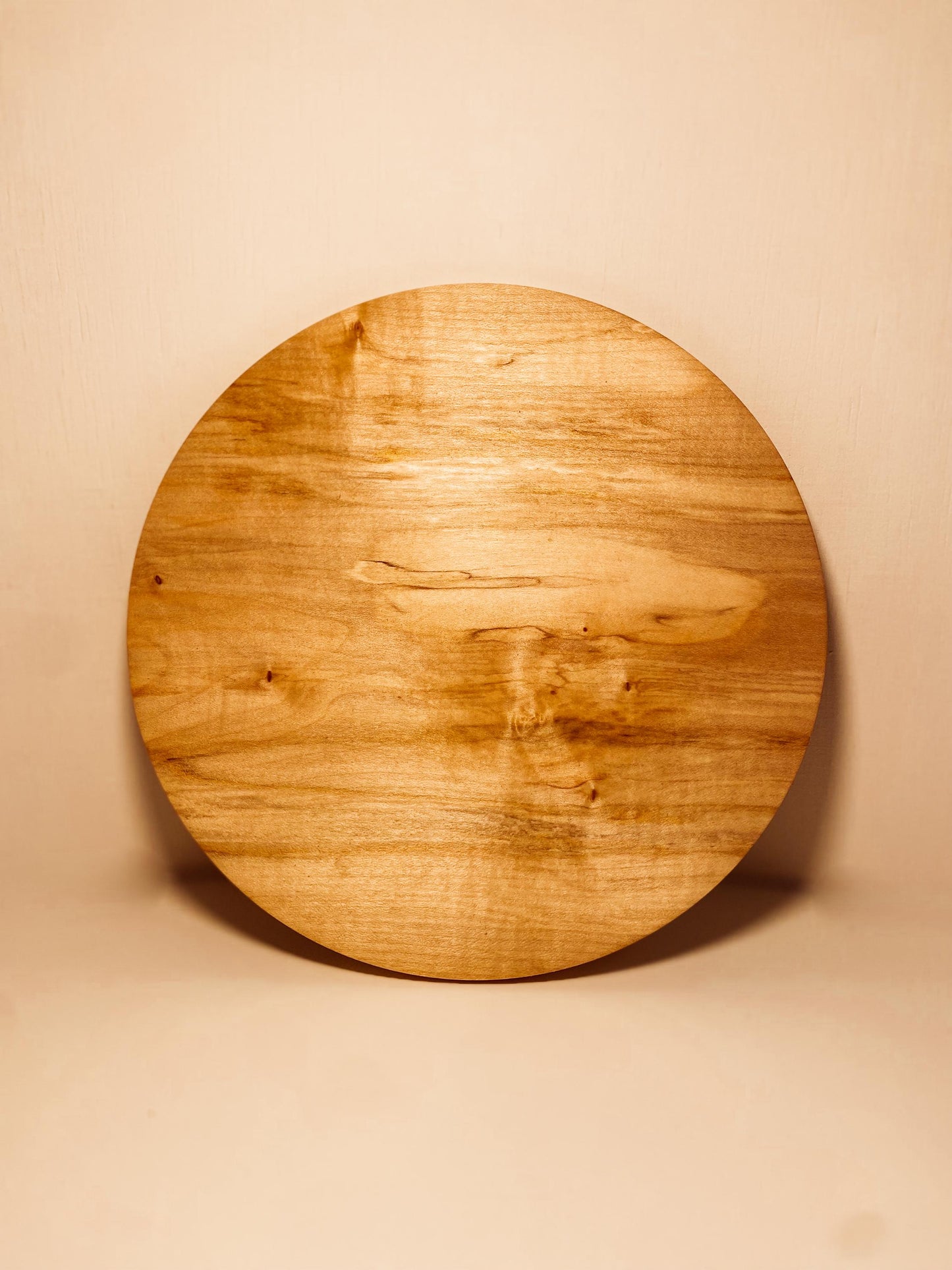 Hand-turned wooden plate