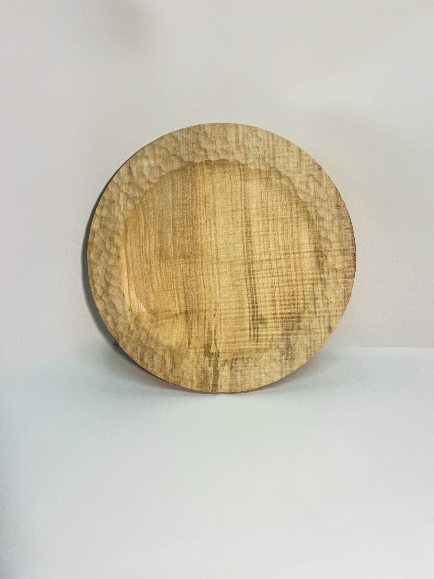 Ash plate hand carved