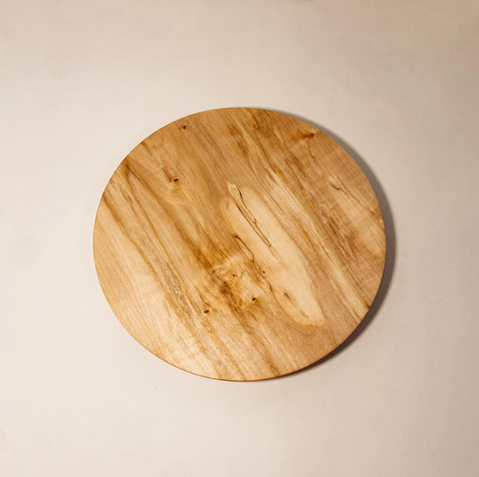 Hand-turned wooden plate