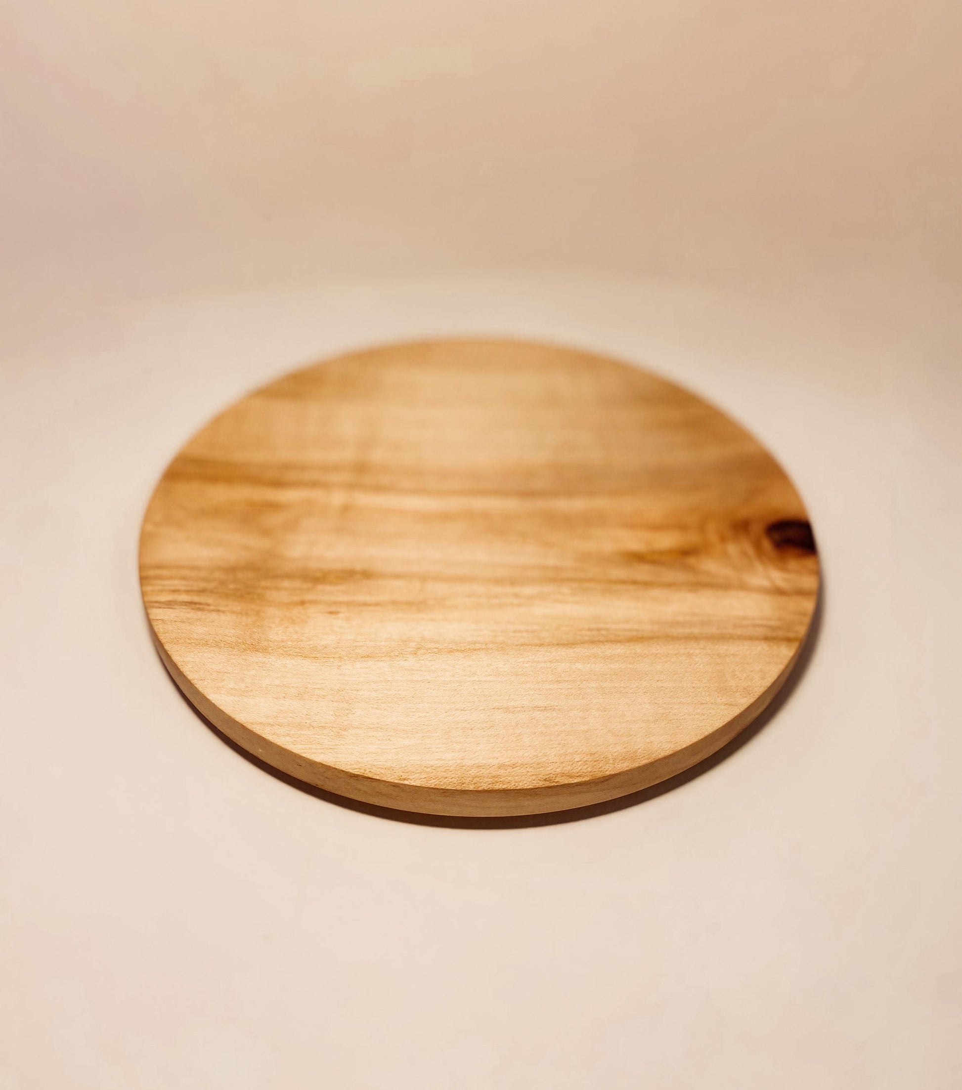 Hand-turned wooden plate