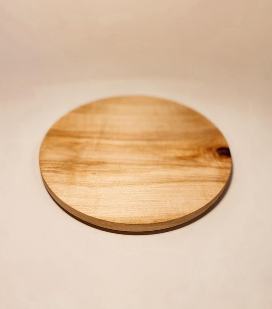 Hand-turned wooden plate