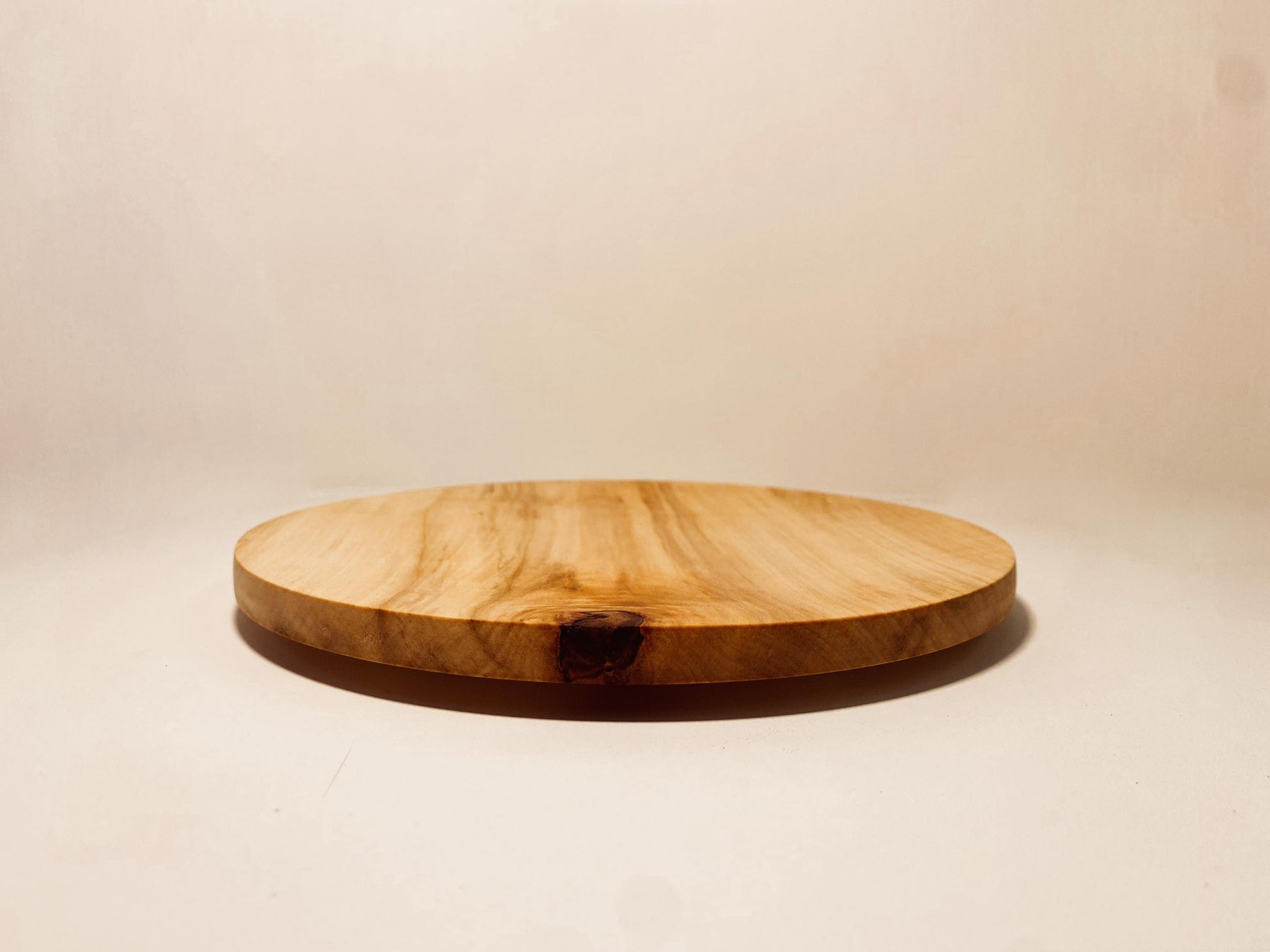 Hand-turned wooden plate