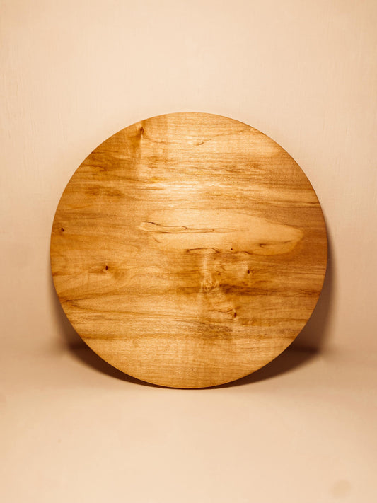 Hand-turned wooden plate