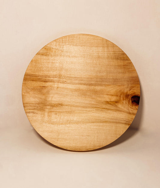 Hand-turned wooden plate