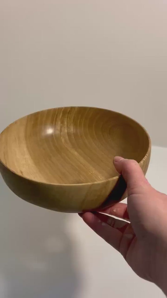 Elm footed bowl